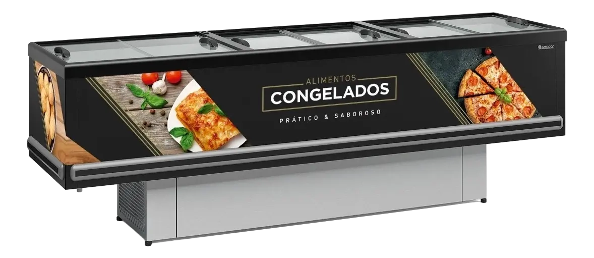 Ilha de Congelado Vidro Reto GESV-2,90 Gelopar